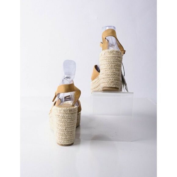 Zara Womens Wedges Sandals Suede Jute Platform EU 40 US 9 Tan Brown 2353/710 NWT - Picture 6 of 8